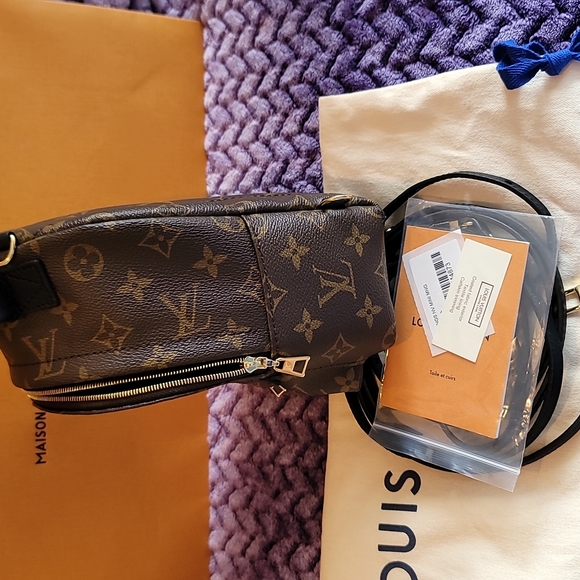 Louis Vuitton Mini Palm Springs Backpack Monogram Flower New Tags - Picture 11 of 17